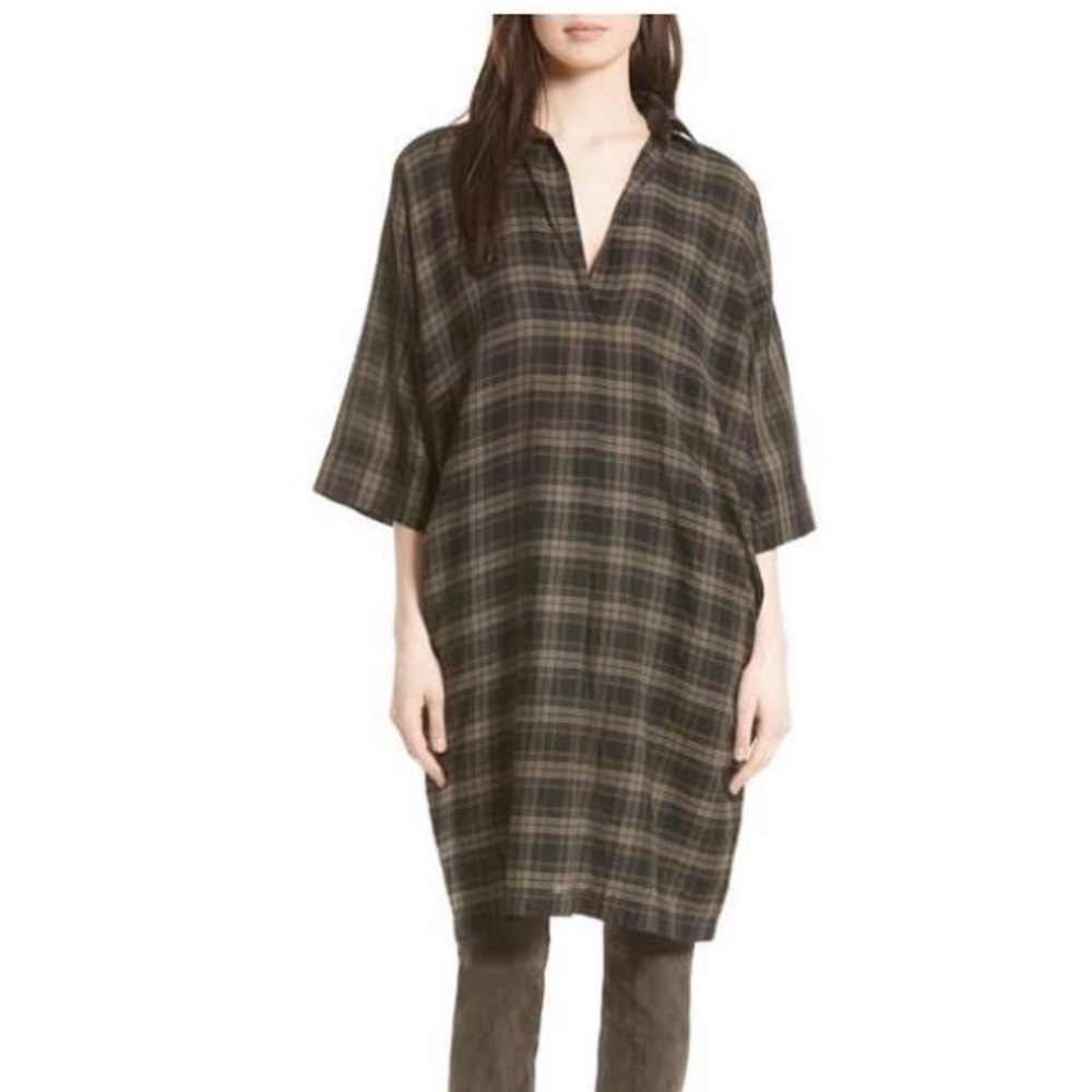 Vince Plaid Cocoon dress XS
